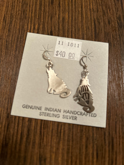 Native Made Wolf Earrings