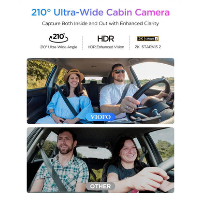 VIOFO A329S 3CH 4K Front + 2K Rear + 2K Interior Sony STARVIS 2 Dash Cam