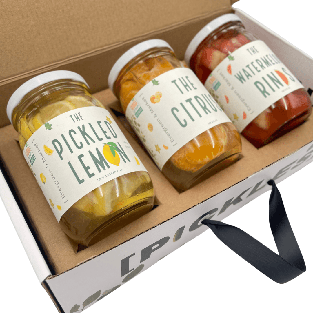 Gift Box of 3 Jars - Pickles by Evergreen and Market