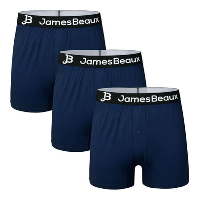 Men's Bamboo Anti-Chafing & Breathable Boxer Shorts (3-Pack) | Navy