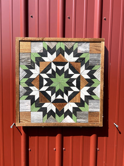 Amish Handmade Barn Quilt - Square (20.75 in x 20.75 in x 1 in)