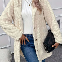 Luxurious Warm Thick Faux Fur Teddy Coat With Button Front For Women