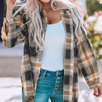 Everly Rounded Hem Plaid Shacket
