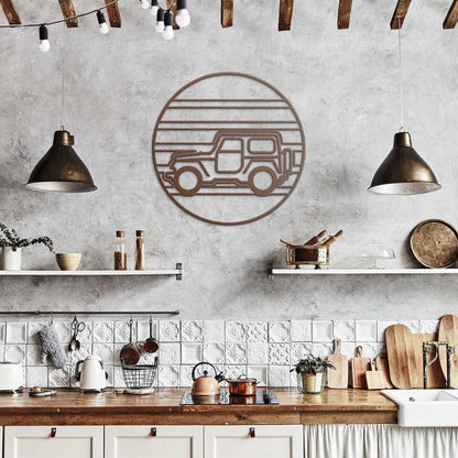4x4 sunset metal wall art desert glow decor garage accent unisex