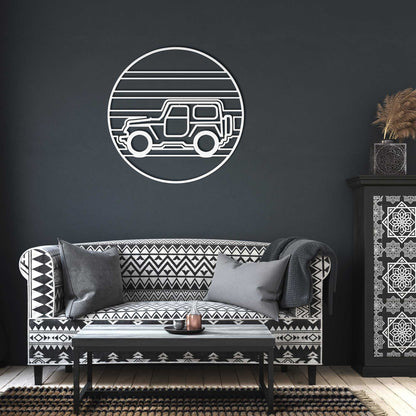 4x4 sunset metal wall art desert glow decor garage accent unisex
