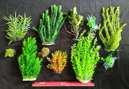 Premium Artificial Aquarium Plant Package for Fish Tank, LARGE GARDEN
