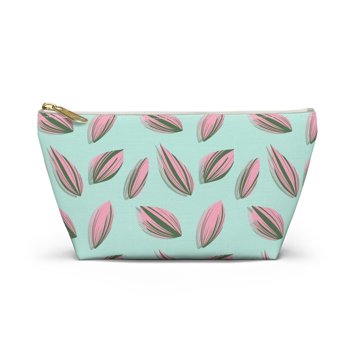 Tradescantia Nanouk Pattern Accessory Pouch – Zippered Catch-All With T-Bottom