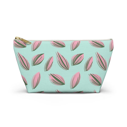 Tradescantia Nanouk Pattern Accessory Pouch – Zippered Catch-All With T-Bottom