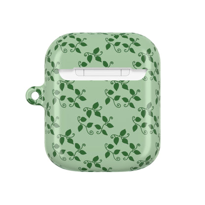 Pothos Pattern Earbud Case – Slim Protective Cover With Carabiner