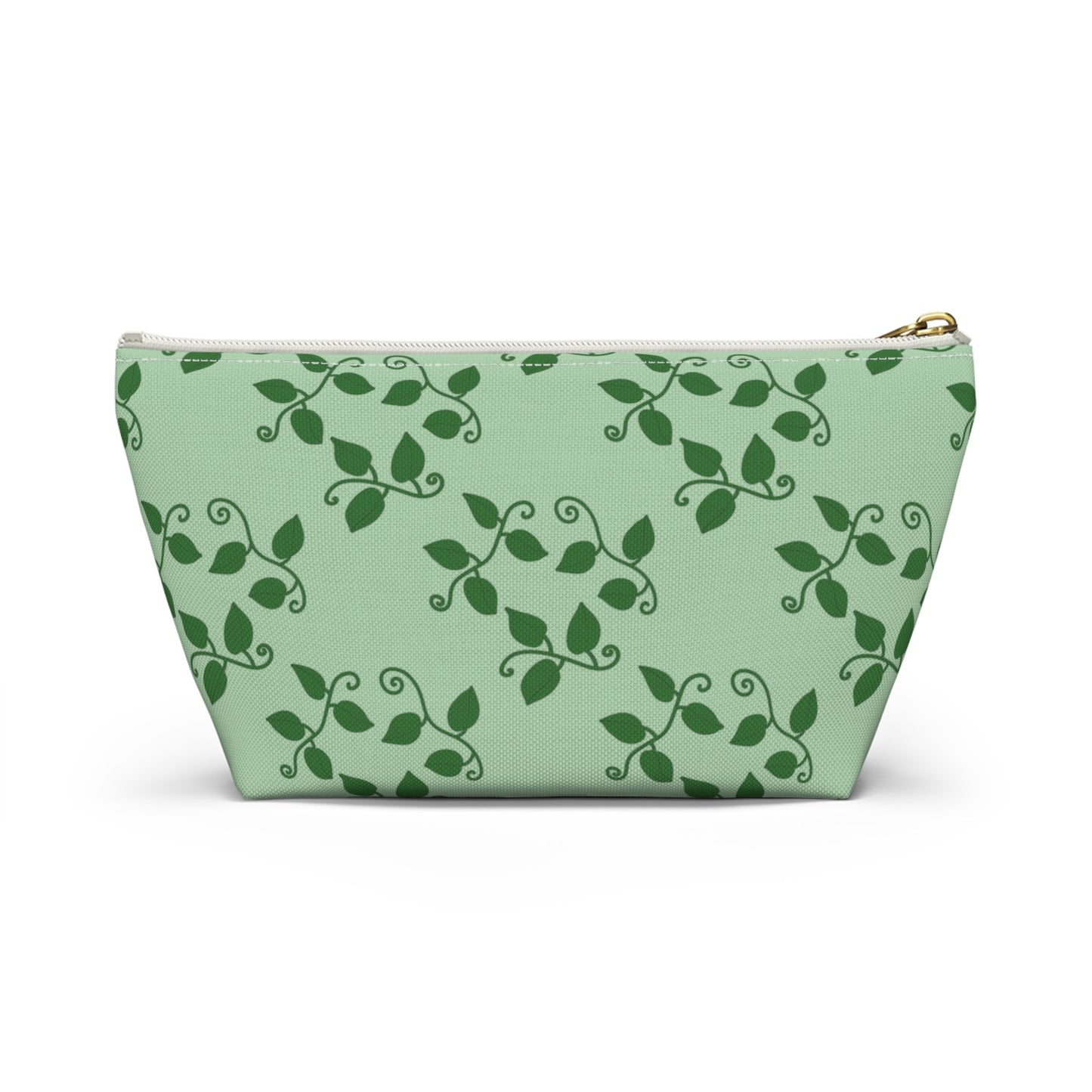 Pothos Pattern Accessory Pouch – Zippered Catch-All With T-Bottom