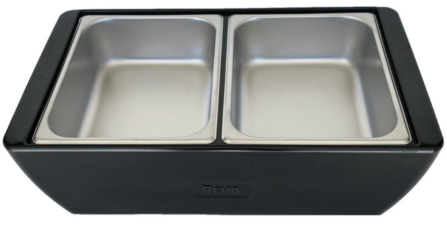 REVO HALF Size Pan Set |  Stainless Steel 4" deep | Two 1/2 Size food pans