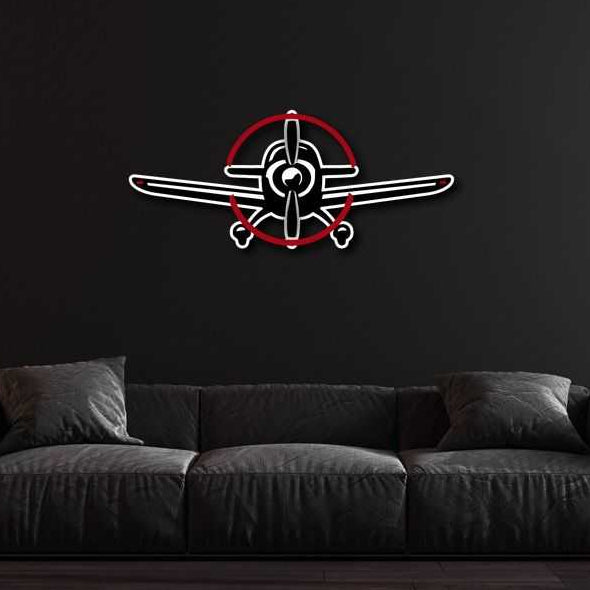 Metal Sign Aviation Multicolor Metal Sign Prop Plane