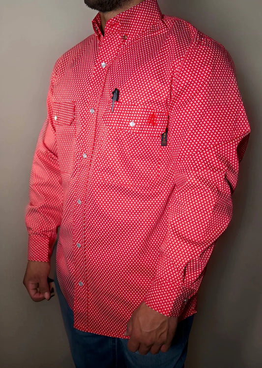 FR Pearl Snap Work shirt - Alpha Red