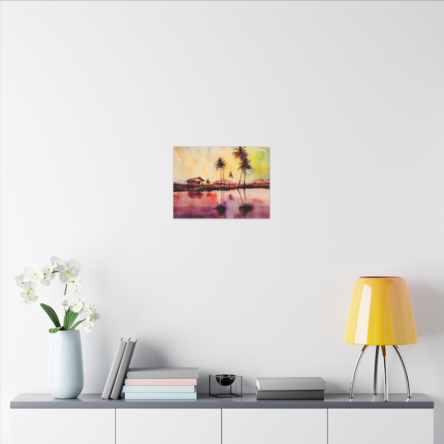 Vibrant Canvas Wall Art, Tropical Landscape Print, Home Decor, Gift for Nature Lovers, Relaxing Art Piece, Beach House Decor