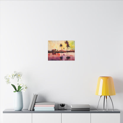 Vibrant Canvas Wall Art, Tropical Landscape Print, Home Decor, Gift for Nature Lovers, Relaxing Art Piece, Beach House Decor