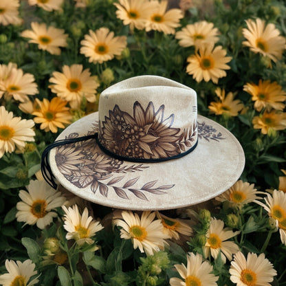 Whiteleaf - Burned Wide Brim Hat
