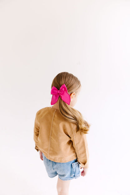Hot Pink Solid Medium Bow