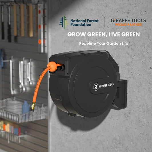 Retractable Air Hose Reel-PP Housing-3/8in-50ft