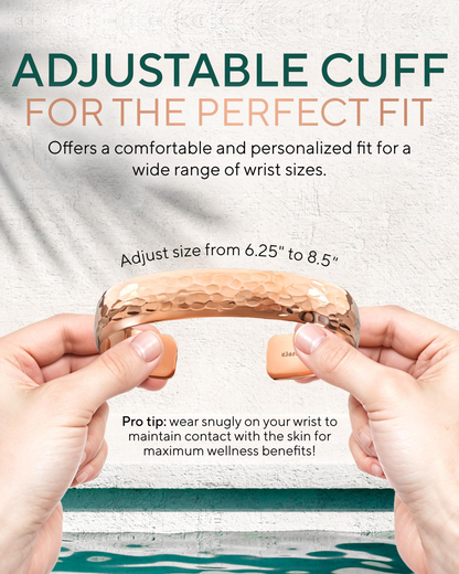 Pure Copper Cuff Bracelet – Hammered