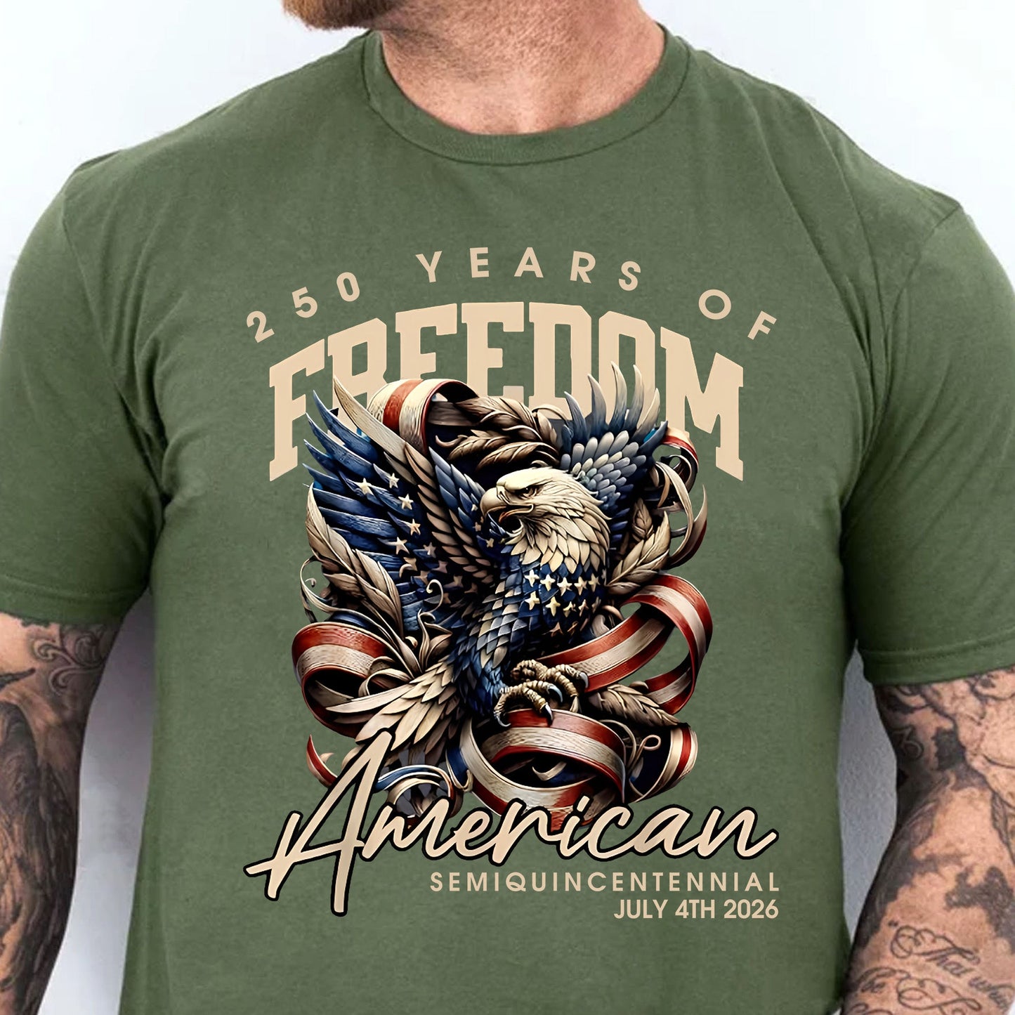 250 Years Of Freedom Shirt | Happy 250th Birthday USA Shirt | America 250th Anniversary Tee | American Semiquincentennial 4th Of July T-Shirt 682536