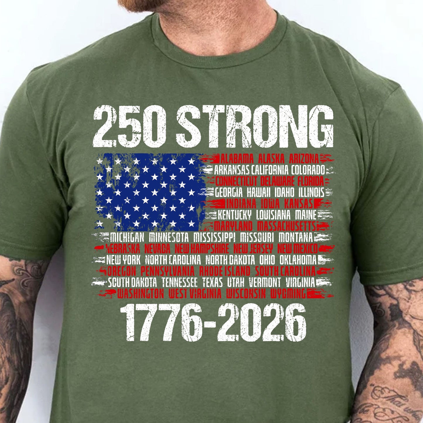 250 Years Strong 1776-2026 Shirt | Happy 250th Birthday USA | Patriotic 4th Of July Tee | America 250th Anniversary | Independence Day Shirt 682544