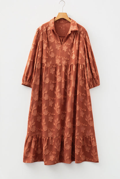 Mallory 4 Sleeve Long PLUS Dress