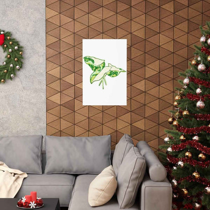 Marble Syngonium Botanical Print – Unframed Wall Art