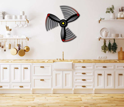Multicolor metal wall art Propeller Spin Metal Wall Art