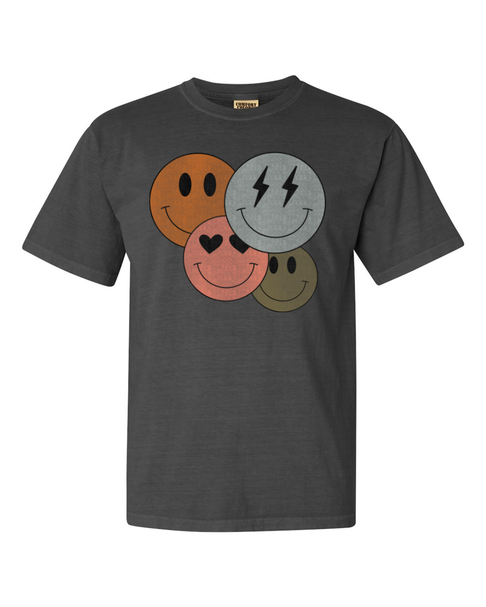 Vintage/Distressed Smiley Short Sleeve T-Shirt