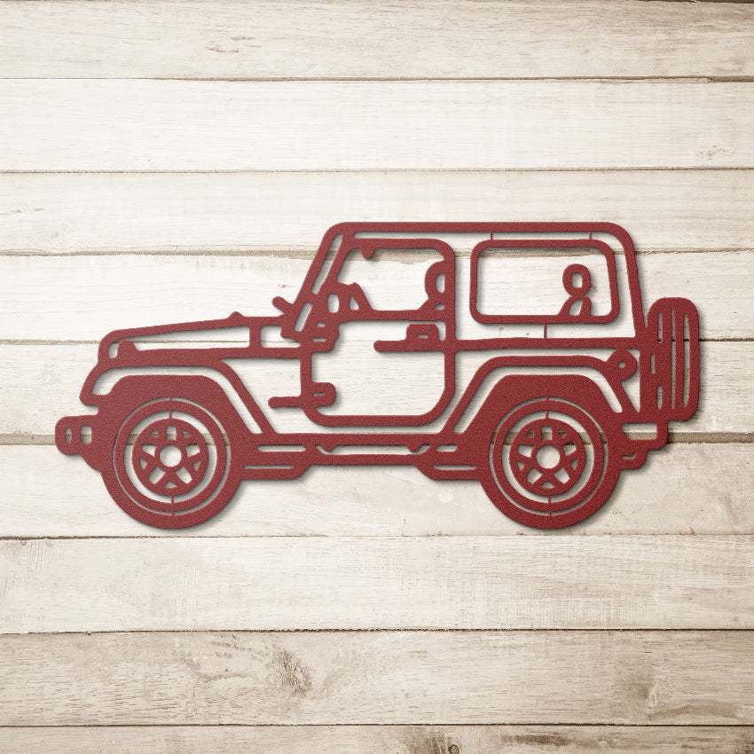 4x4 off road Metal Wall Art  powder-coated steel sign Off‑ROAD Metal