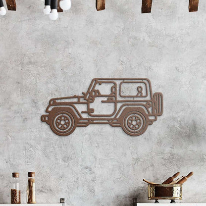 4x4 off road Metal Wall Art  powder-coated steel sign Off‑ROAD Metal