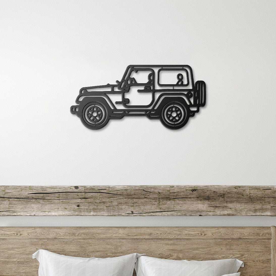 4x4 off road Metal Wall Art  powder-coated steel sign Off‑ROAD Metal