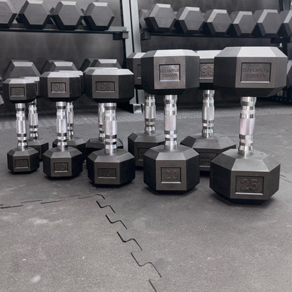 Rubber Hex Dumbbells