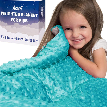 10 Lbs 48'' x 72'' Weighted Blanket for Kids with Removable Cover