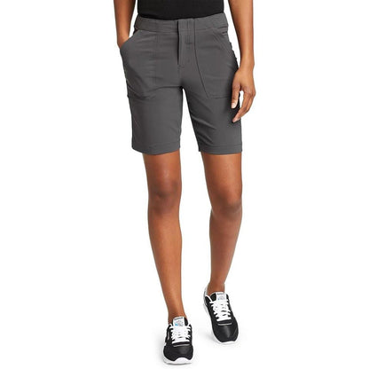 New Eddie Bauer Womens Size 14 Dark Gray High Rise Fitted Horizon Bermuda Shorts