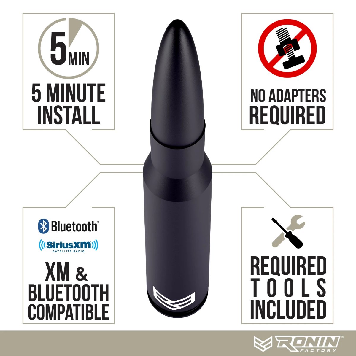 JEEP TUFFLOCK® BULLET ANTENNA