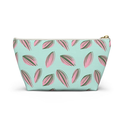 Tradescantia Nanouk Pattern Accessory Pouch – Zippered Catch-All With T-Bottom