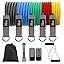 Resistance Bands with Handles, Single Resistance Bands, Exercise Bands with Handles, for Resistance Training, Physical Therapy, Home Workouts, Fitness, Pilates