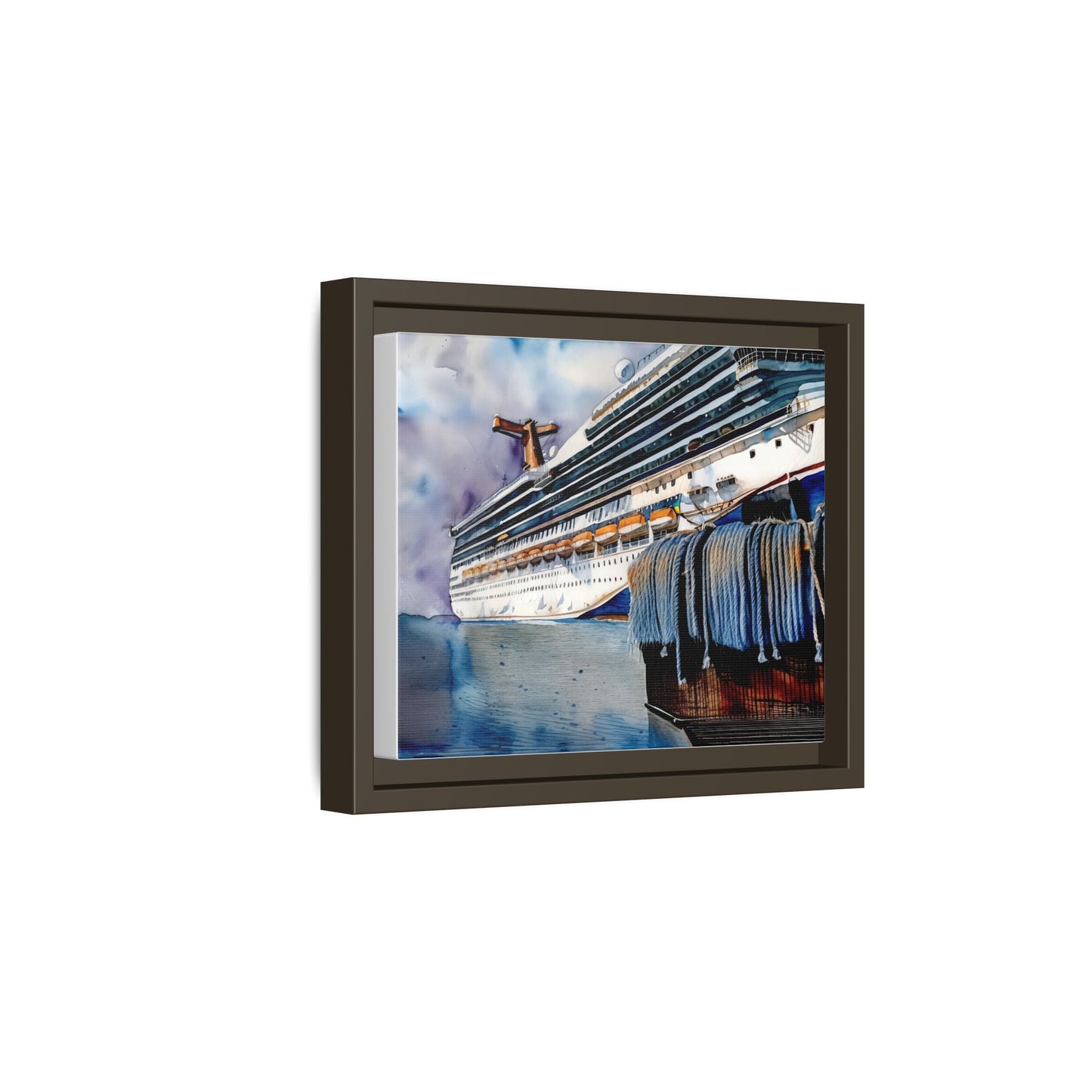Cruise Ship Matte Canvas Wall Art, Nautical Home Decor, Framed Maritime Print, Unique Gift for Travelers, Ocean Lover's Wall Decor