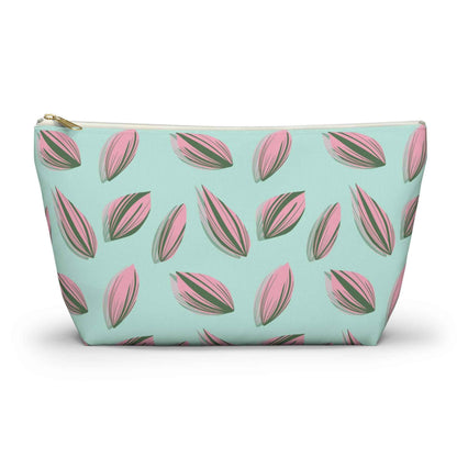 Tradescantia Nanouk Pattern Accessory Pouch – Zippered Catch-All With T-Bottom