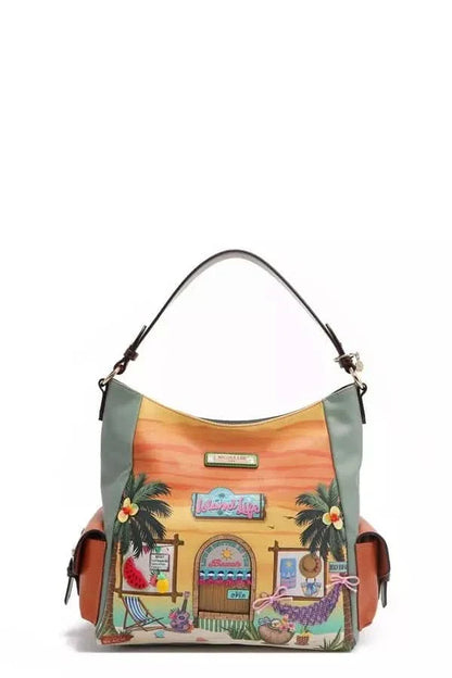Nicole Lee Sun And Sand Hobo Handbag Pebbled Vegan Leather