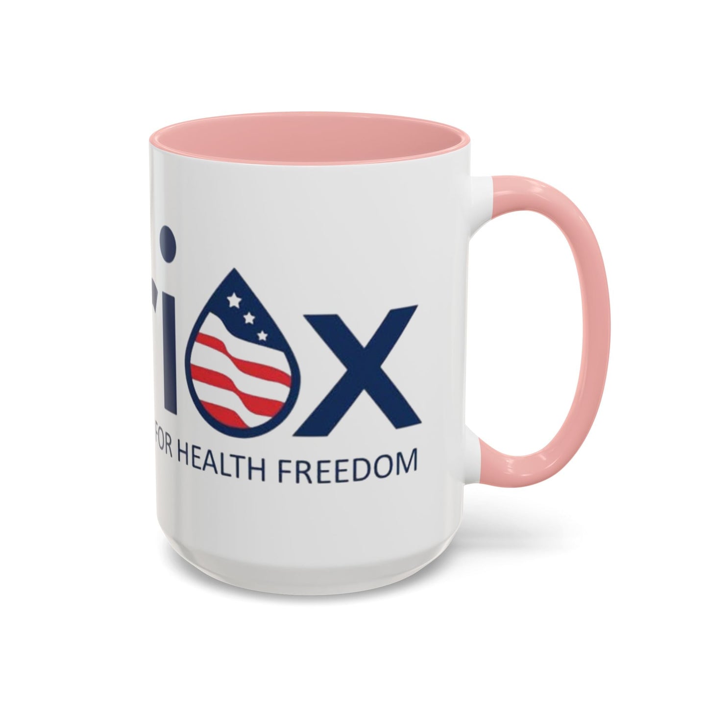 Patriox Accent Coffee Mug — American Flag Drop Logo, 'Water for Health Freedom'