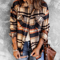 Multicolor Plaid Casual Button Up Flannel Shacket Anytime