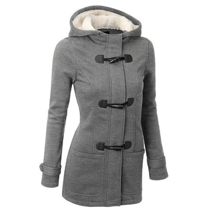 Cow Horn Button Hooded Jacket | Cozy & Stylish for the Modern Cowgirl