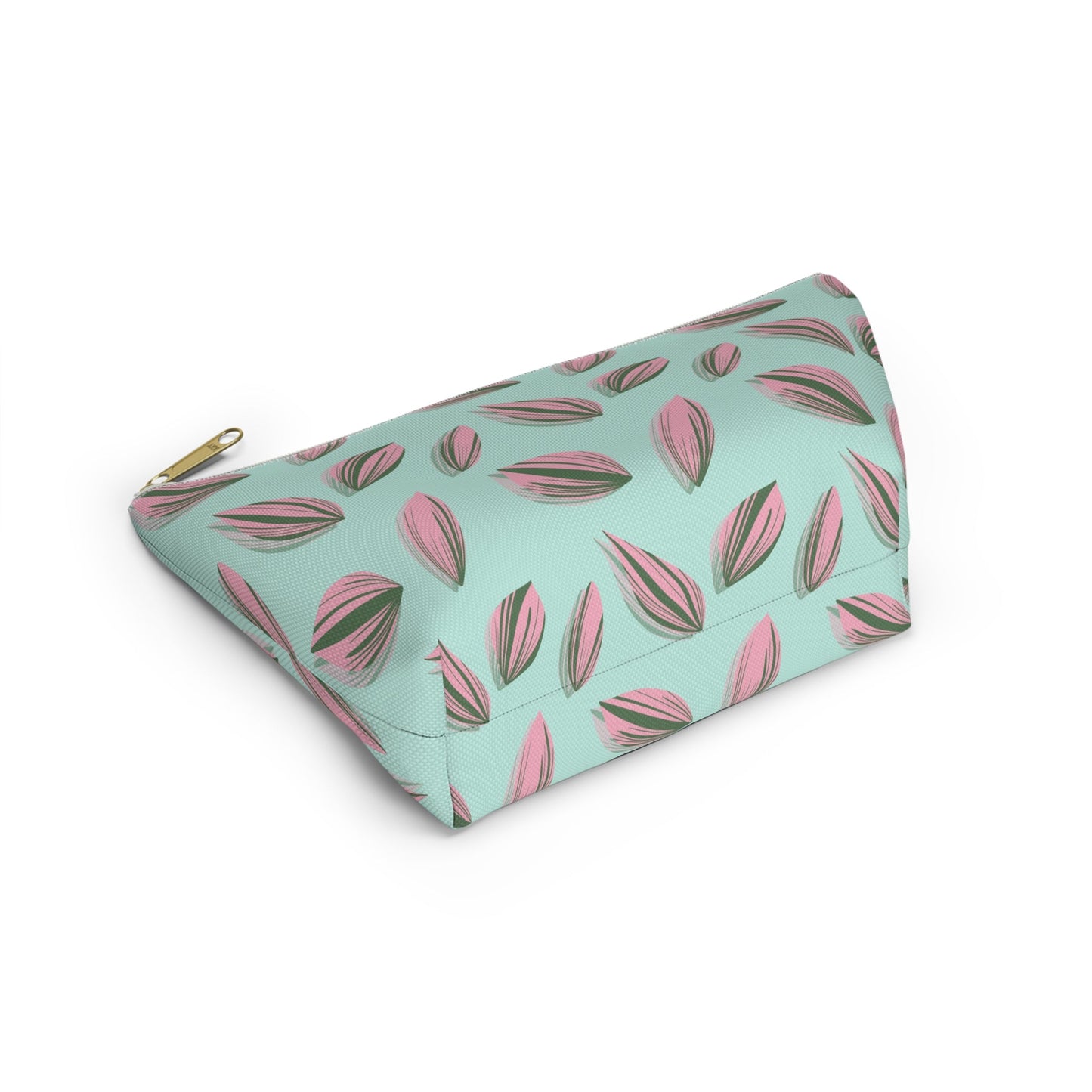 Tradescantia Nanouk Pattern Accessory Pouch – Zippered Catch-All With T-Bottom