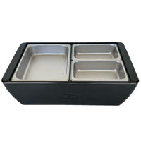 REVO MIX Pan Set | Stainless Steel 2.5" deep | One 1/2 Size and Two 1/4 size food pans