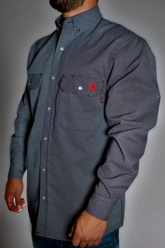 FR Pearl Snap Work Shirt - Shadow Black