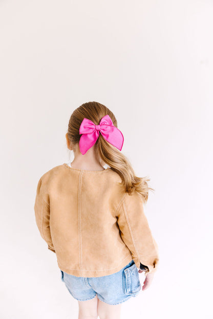 Hot Pink Solid Medium Bow