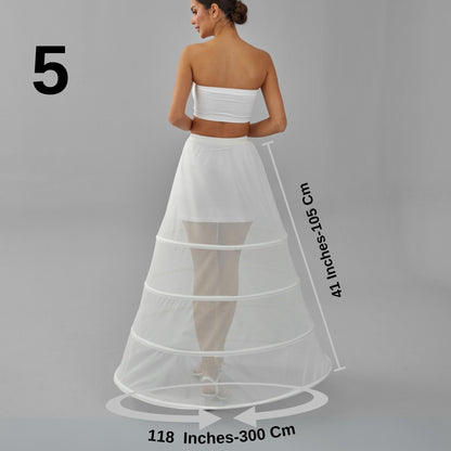Charming White Petticoat for Wedding Gown, Four Hoop Skirt