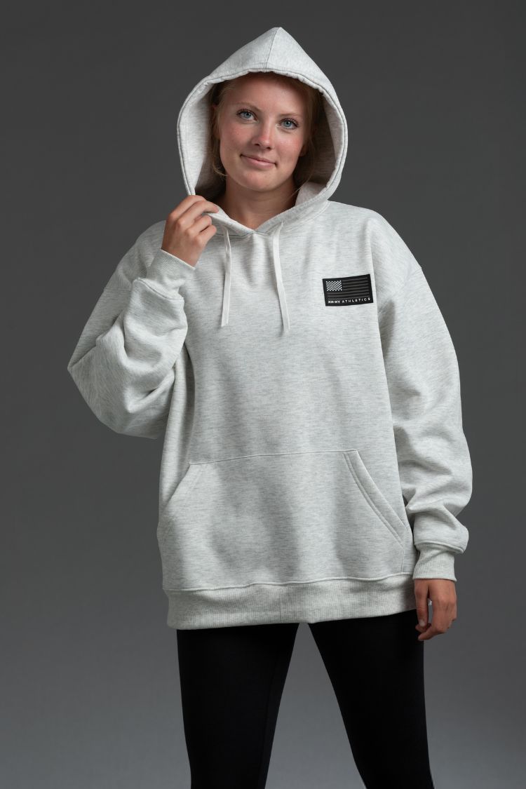 Fearless Fleece Flag Patch Boyfriend Hoodie (XX)